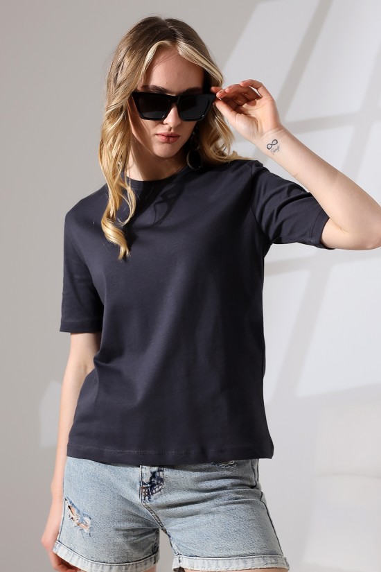 21666 KADIN KALIN FAYN PENYE COMPACK KISA KOL TSHIRT 21666 KADIN KALIN FAYN PENYE COMPACK KISA KOL TSHIRT