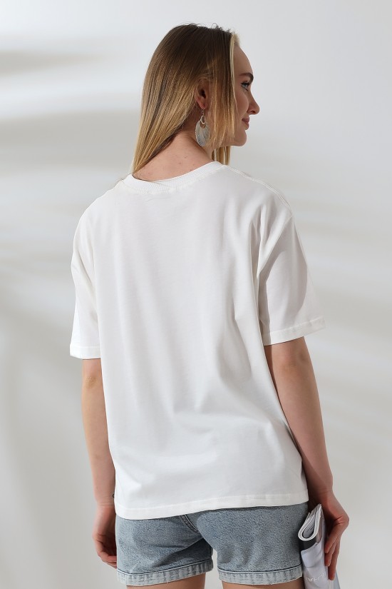 21667 KADIN KALIN FAYN PENYE COMPACK YAKA KAŞGORSELİ KISA KOL GENİŞ SALAŞ TSHIRT 21667 KADIN KALIN FAYN PENYE COMPACK YAKA KAŞGORSELİ KISA KOL GENİŞ SALAŞ TSHIRT