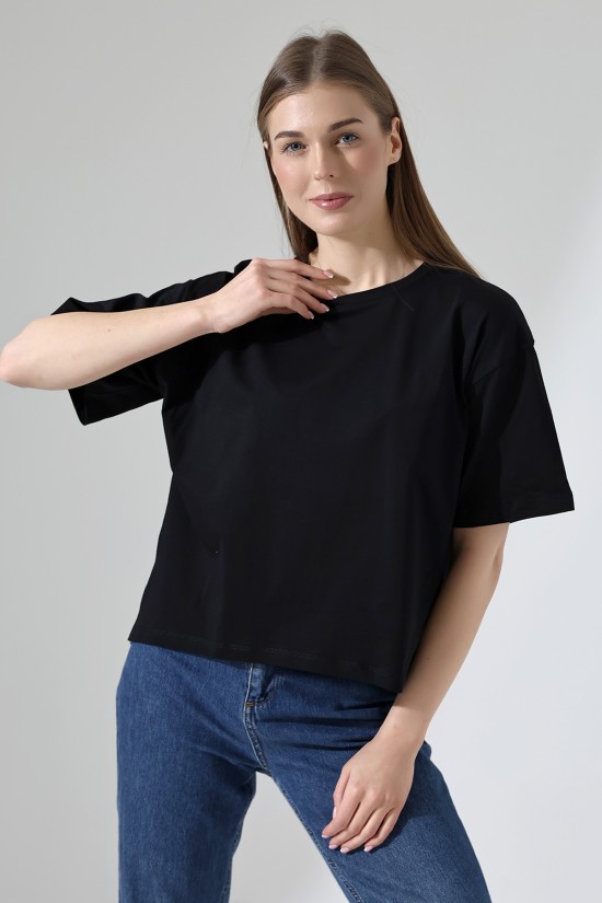 21929 KADIN KISA KOL GENİŞ VE YANLARI YIRTMAÇLI ARKASI OVAL BİSİKLET YAKA TSHIRT 21929 KADIN KISA KOL GENİŞ VE YANLARI YIRTMAÇLI ARKASI OVAL BİSİKLET YAKA TSHIRT