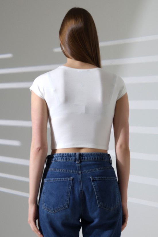 21932 KADIN KISA KOLU BEDENDE BİSİKLET YAKA FULLLYC VORTEKSVSKRİBANA KISA CROP TSHIRT 21932 KADIN KISA KOLU BEDENDE BİSİKLET YAKA FULLLYC VORTEKSVSKRİBANA KISA CROP TSHIRT