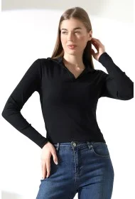 21938 KADIN FULLLYC RİBANA UZUN KOL KOL GÖMLEK YAKA PATLI UZUN KOL TSHIRT 21938 KADIN FULLLYC RİBANA UZUN KOL KOL GÖMLEK YAKA PATLI UZUN KOL TSHIRT