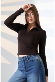 21938 KADIN FULLLYC RİBANA UZUN KOL KOL GÖMLEK YAKA PATLI UZUN KOL TSHIRT 21938 KADIN FULLLYC RİBANA UZUN KOL KOL GÖMLEK YAKA PATLI UZUN KOL TSHIRT