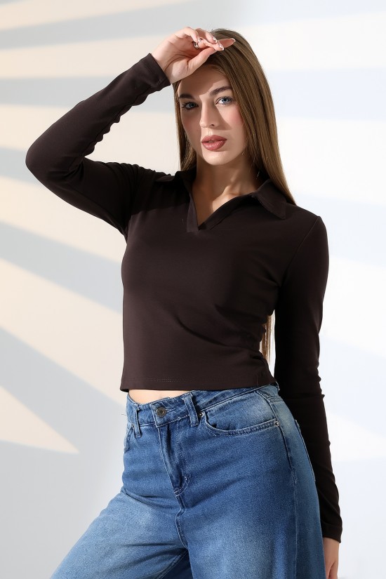 21938 KADIN FULLLYC RİBANA UZUN KOL KOL GÖMLEK YAKA PATLI UZUN KOL TSHIRT 21938 KADIN FULLLYC RİBANA UZUN KOL KOL GÖMLEK YAKA PATLI UZUN KOL TSHIRT