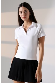 22023 KADIN FULL LYC RİBANA GÖMLEK YAKA PATLI KISA KOL TSHIRT 22023 KADIN FULL LYC RİBANA GÖMLEK YAKA PATLI KISA KOL TSHIRT