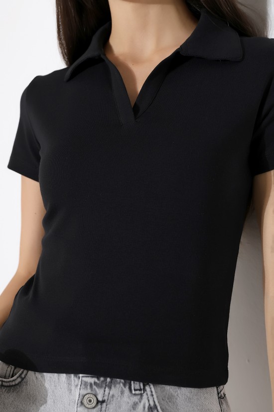 22023 KADIN FULL LYC RİBANA GÖMLEK YAKA PATLI KISA KOL TSHIRT 22023 KADIN FULL LYC RİBANA GÖMLEK YAKA PATLI KISA KOL TSHIRT