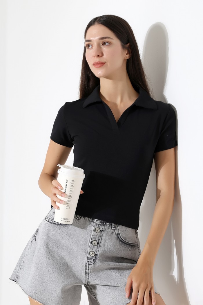 22023 KADIN FULL LYC RİBANA GÖMLEK YAKA PATLI KISA KOL TSHIRT 22023 KADIN FULL LYC RİBANA GÖMLEK YAKA PATLI KISA KOL TSHIRT