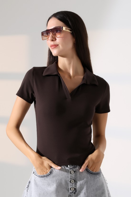 22023 KADIN FULL LYC RİBANA GÖMLEK YAKA PATLI KISA KOL TSHIRT 22023 KADIN FULL LYC RİBANA GÖMLEK YAKA PATLI KISA KOL TSHIRT