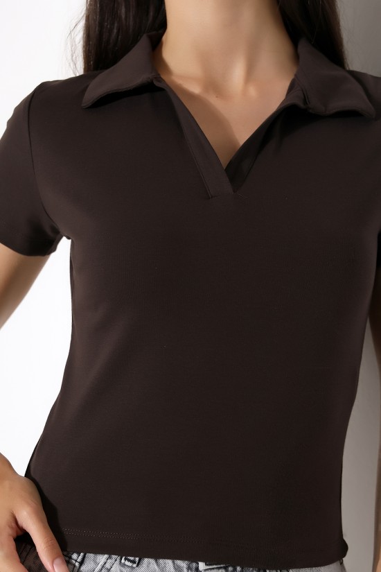 22023 KADIN FULL LYC RİBANA GÖMLEK YAKA PATLI KISA KOL TSHIRT 22023 KADIN FULL LYC RİBANA GÖMLEK YAKA PATLI KISA KOL TSHIRT