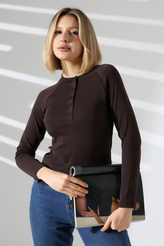 22025 KADIN KARYOKALI REGLAN UZUN KOL UZUN PATLI 5 FÜĞMELİ FULL LYC RİBANA TSHIRT 22025 KADIN KARYOKALI REGLAN UZUN KOL UZUN PATLI 5 FÜĞMELİ FULL LYC RİBANA TSHIRT