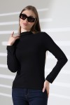 21950 KADIN KENDİLİĞİNDEN DİK YAKA FULL LYC VİSK RİBANA UZUN KOL TSHIRT 21950 KADIN KENDİLİĞİNDEN DİK YAKA FULL LYC VİSK RİBANA UZUN KOL TSHIRT