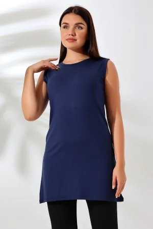 20390 KADIN LYC VSK UZUN KOLSUZ TUNİK 