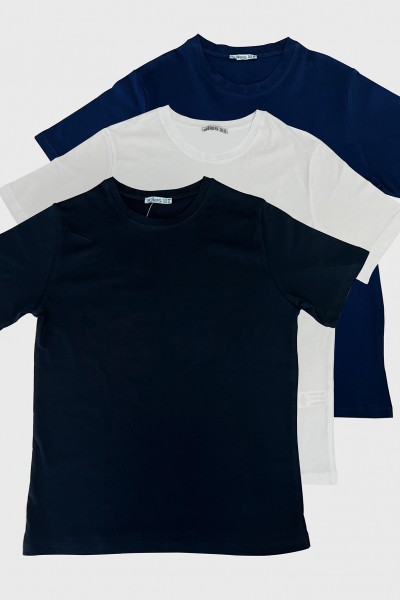 0-31751 - 3'LÜ PAKET  ERKEK BASİC COMFORT FİT  KISA KOL BİSİKLET YAKA PAMUKLU TSHIRT  0-31751 - 3'LÜ PAKET  ERKEK BASİC COMFORT FİT  KISA KOL BİSİKLET YAKA PAMUKLU TSHIRT
