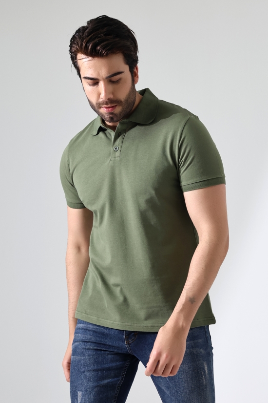 21844 ERKEK REGULAR FİT KISA KOL PİKE POLO YAKA TSHIRT 