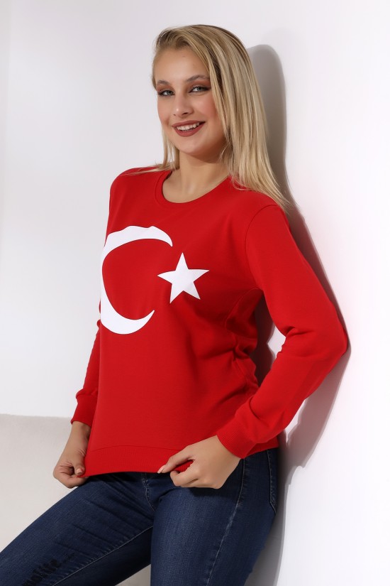 19158 TÜRK BAYRAK BASK.2CM TEMİZLEME BİYELİ 2İP KADIN SWET 19158 TÜRK BAYRAK BASK.2CM TEMİZLEME BİYELİ 2İP KADIN SWET