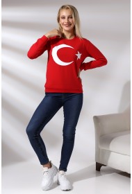 19158 TÜRK BAYRAK BASK.2CM TEMİZLEME BİYELİ 2İP KADIN SWET 19158 TÜRK BAYRAK BASK.2CM TEMİZLEME BİYELİ 2İP KADIN SWET