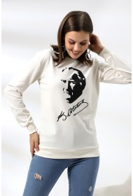 19159 K. ATATÜRK  BASK.2CM TEMİZLEME BİYELİ 2İP KADIN SWET