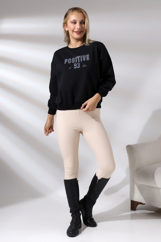 21496 POSİTİVE BASK.ARKASIDA BASK. BAYAN OVERSİZE ŞARDONLU 2 İP SALAŞ GENİŞ SWETSHIRT 21496 POSİTİVE BASK.ARKASIDA BASK. BAYAN OVERSİZE ŞARDONLU 2 İP SALAŞ GENİŞ SWETSHIRT