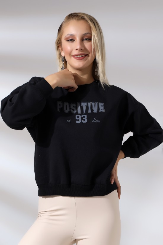 21496 POSİTİVE BASK.ARKASIDA BASK. BAYAN OVERSİZE ŞARDONLU 2 İP SALAŞ GENİŞ SWETSHIRT 21496 POSİTİVE BASK.ARKASIDA BASK. BAYAN OVERSİZE ŞARDONLU 2 İP SALAŞ GENİŞ SWETSHIRT