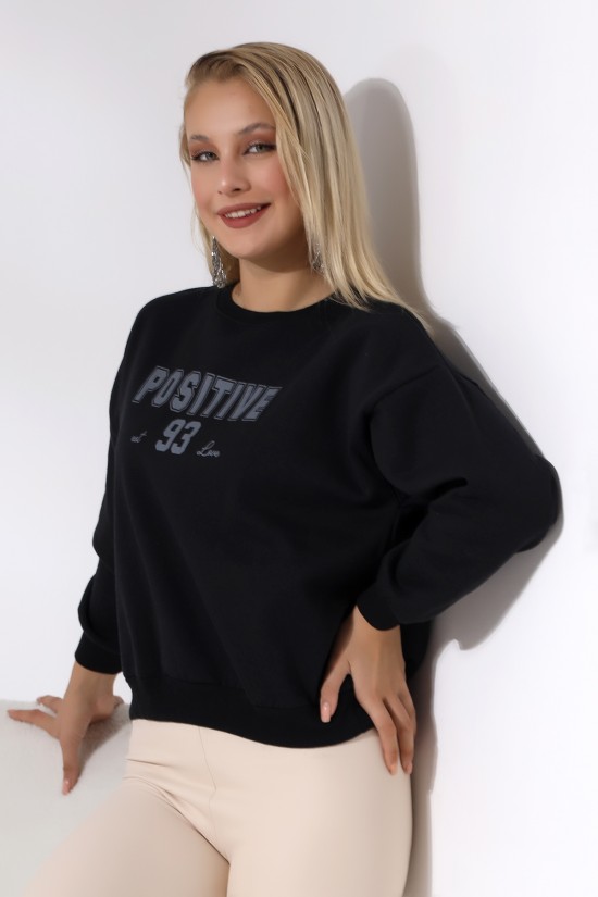 21496 POSİTİVE BASK.ARKASIDA BASK. BAYAN OVERSİZE ŞARDONLU 2 İP SALAŞ GENİŞ SWETSHIRT 21496 POSİTİVE BASK.ARKASIDA BASK. BAYAN OVERSİZE ŞARDONLU 2 İP SALAŞ GENİŞ SWETSHIRT