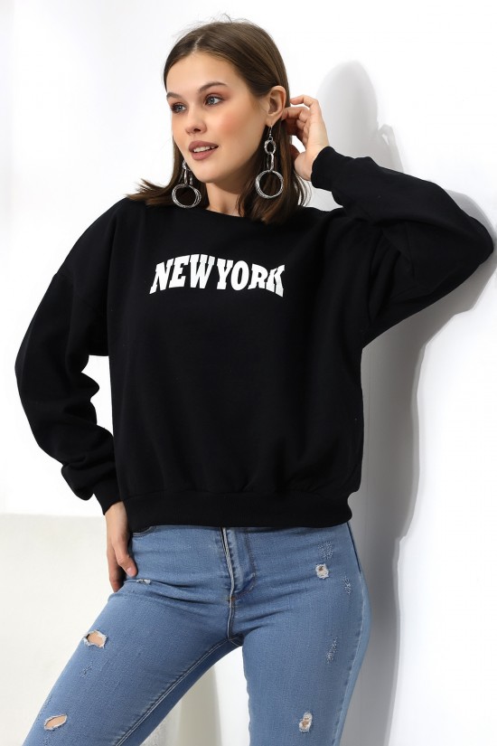 21497 NEWYORK BASK.ARKASIDA BASK. BAYAN OVERSİZE ŞARDONLU 2 İP SALAŞ GENİŞ SWETSHIRT 21497 NEWYORK BASK.ARKASIDA BASK. BAYAN OVERSİZE ŞARDONLU 2 İP SALAŞ GENİŞ SWETSHIRT