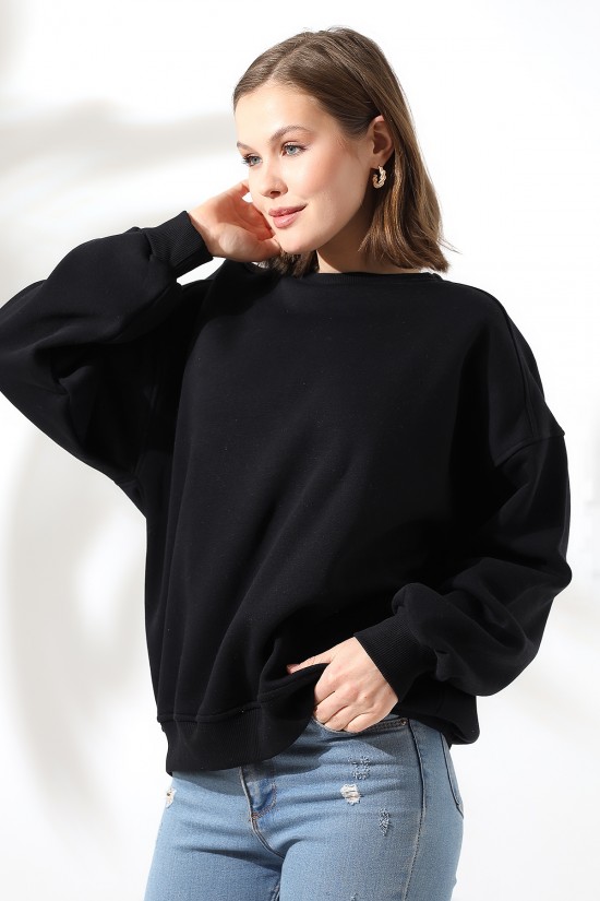 21616 KADIN 3 İP PENYE COMPACK ŞARDONLU OMUZLARI PARÇALI BİSİKLET YAKA SALAŞ OVERSİZE SWETSHIRT 21616 KADIN 3 İP PENYE COMPACK ŞARDONLU OMUZLARI PARÇALI BİSİKLET YAKA SALAŞ OVERSİZE SWETSHIRT
