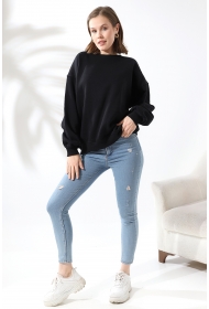 21616 KADIN 3 İP PENYE KOMPAKT ŞARDONLU OMUZLARI PARÇALI BİSİKLET YAKA SALAŞ OVERSİZE SWEATSHIRT 21616 KADIN 3 İP PENYE KOMPAKT ŞARDONLU OMUZLARI PARÇALI BİSİKLET YAKA SALAŞ OVERSİZE SWEATSHIRT
