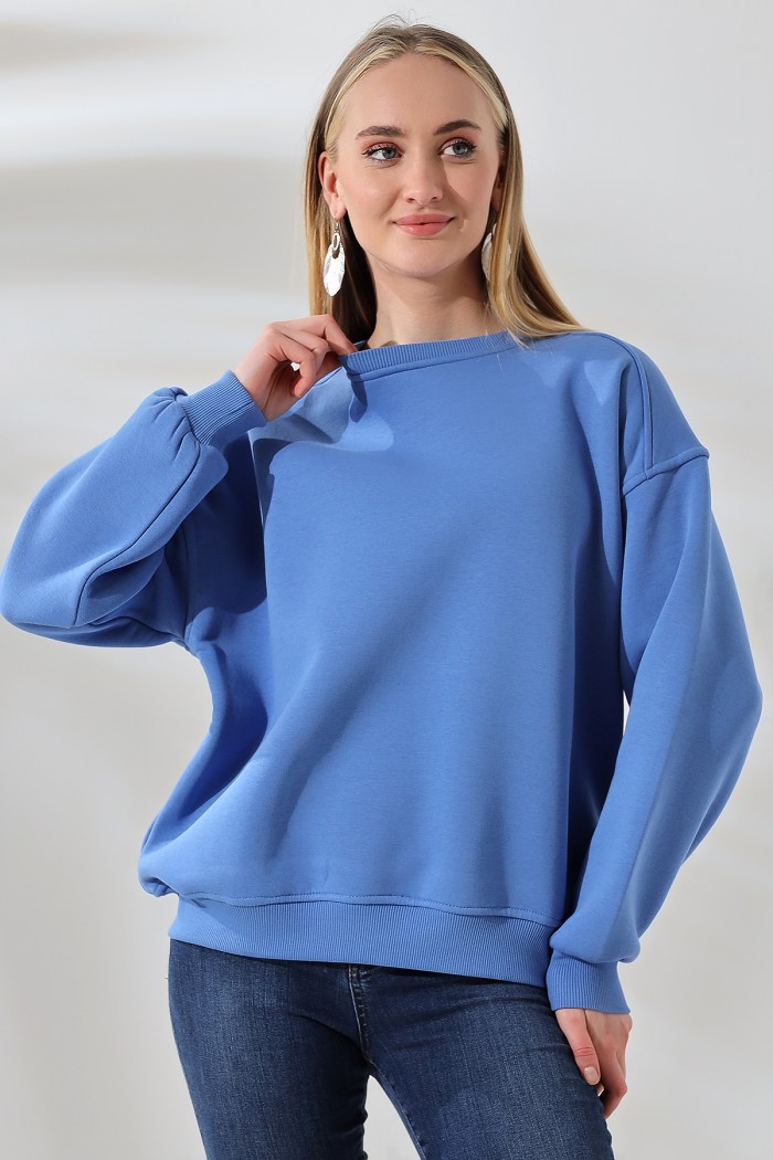 21616 KADIN 3 İP PENYE COMPACK ŞARDONLU OMUZLARI PARÇALI BİSİKLET YAKA SALAŞ OVERSİZE SWETSHIRT 21616 KADIN 3 İP PENYE COMPACK ŞARDONLU OMUZLARI PARÇALI BİSİKLET YAKA SALAŞ OVERSİZE SWETSHIRT