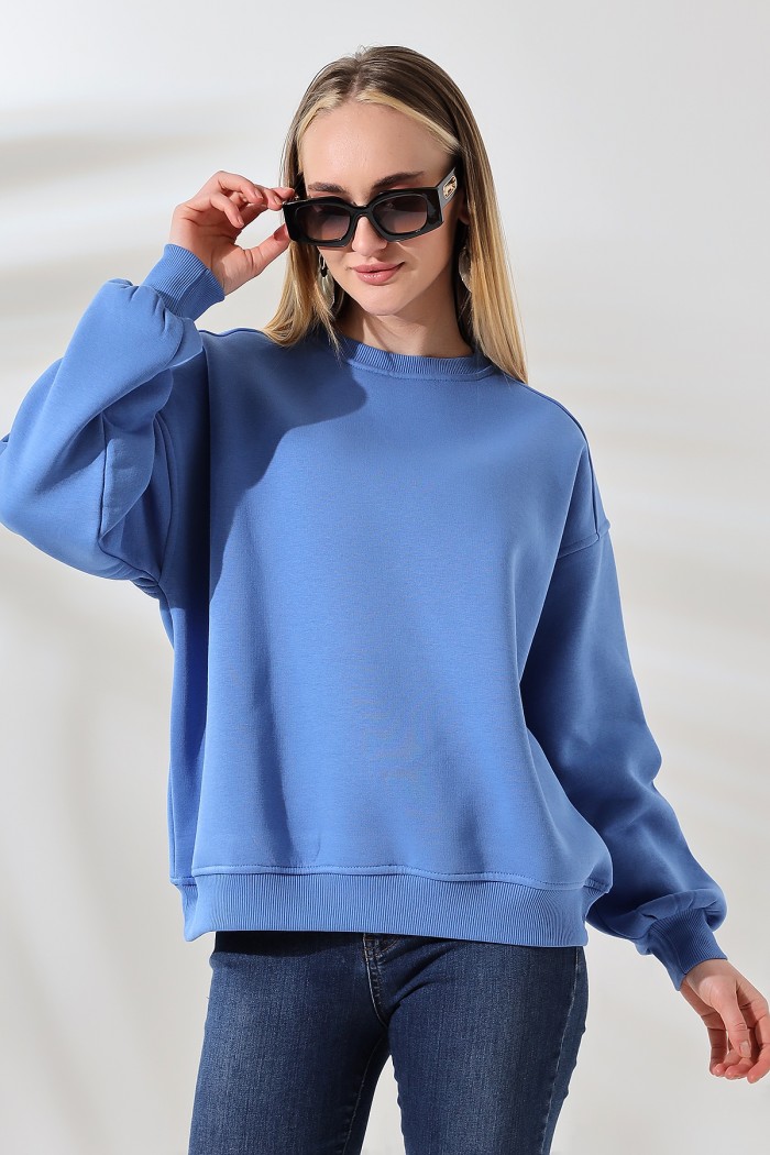 21616 KADIN 3 İP PENYE COMPACK ŞARDONLU OMUZLARI PARÇALI BİSİKLET YAKA SALAŞ OVERSİZE SWETSHIRT 21616 KADIN 3 İP PENYE COMPACK ŞARDONLU OMUZLARI PARÇALI BİSİKLET YAKA SALAŞ OVERSİZE SWETSHIRT