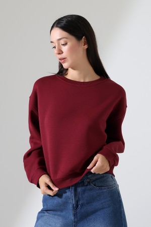 21614 KADIN 3 İP PENYE KOMPAKT ŞARDONLU GENİŞ VE KISA BİSİKLET YAKA SWEATSHIRT 21614 KADIN 3 İP PENYE KOMPAKT ŞARDONLU GENİŞ VE KISA BİSİKLET YAKA SWEATSHIRT