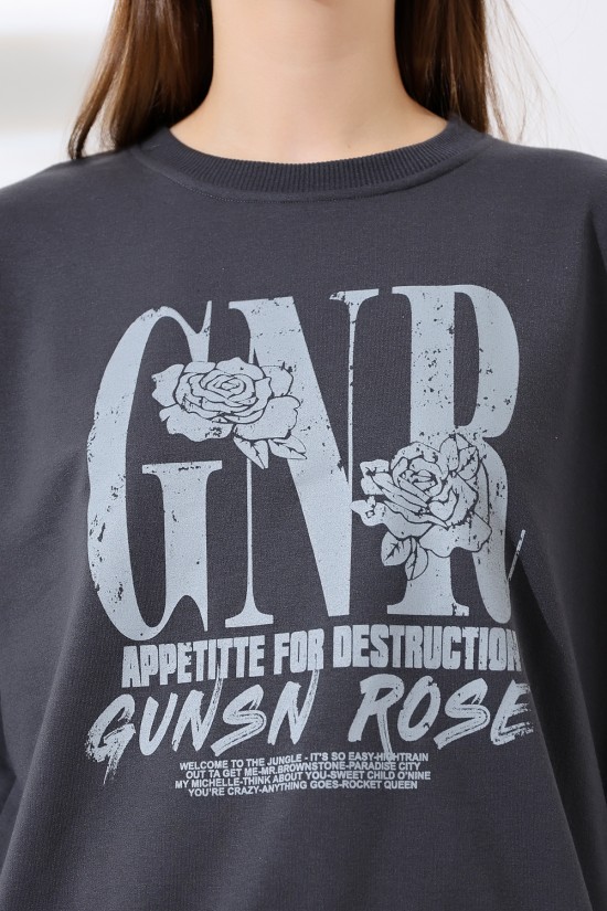 21648 GNR GÜL BASK. KADIN OVERSİZE 2İP SALAŞ GENİŞ SWETSHIRT 21648 GNR GÜL BASK. KADIN OVERSİZE 2İP SALAŞ GENİŞ SWETSHIRT