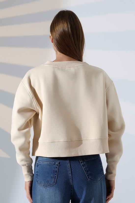 21925 KADIN 3 İP PENYE KOMPAKT ŞARDONLU YÜKSEK KAŞG YAKA ALTI ÜÇGEN KARYOKALI YANLARI YIRTMAÇLI I GENİŞ SWEATSHIRT 21925 KADIN 3 İP PENYE KOMPAKT ŞARDONLU YÜKSEK KAŞG YAKA ALTI ÜÇGEN KARYOKALI YANLARI YIRTMAÇLI I GENİŞ SWEATSHIRT