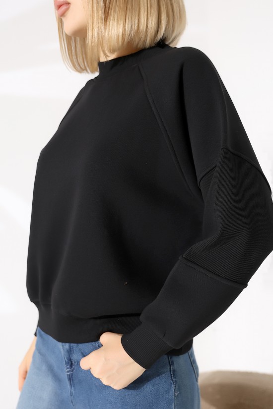 21970 KADIN 3 İP PENYE KOMPAKT ŞARDONLU REGLAN KOL KOLLARI KAŞGORE PARÇALI DİK BİSİKLET YAKA SWEATSHIRT 21970 KADIN 3 İP PENYE KOMPAKT ŞARDONLU REGLAN KOL KOLLARI KAŞGORE PARÇALI DİK BİSİKLET YAKA SWEATSHIRT