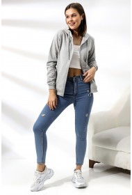 19116 KADIN DÜZ 2İP ŞARDONLU FERM. KAPŞONLU SWETSHIRT 19116 KADIN DÜZ 2İP ŞARDONLU FERM. KAPŞONLU SWETSHIRT