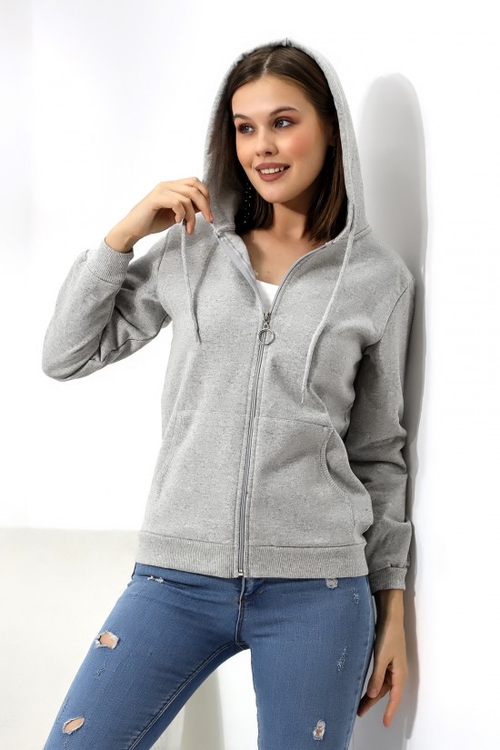 19116 BAYAN DÜZ 2İP ŞARDONLU FERM. KAPŞONLU SWETSHIRT 19116 BAYAN DÜZ 2İP ŞARDONLU FERM. KAPŞONLU SWETSHIRT