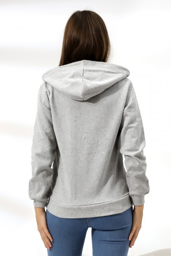 19116 BAYAN DÜZ 2İP ŞARDONLU FERM. KAPŞONLU SWETSHIRT 19116 BAYAN DÜZ 2İP ŞARDONLU FERM. KAPŞONLU SWETSHIRT