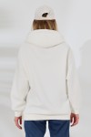 21615 KADIN 3 İP PENYE KOMPAKT ŞARDONLU SALAŞ OVERSİZE KAPŞONLU KANGURU CEPLİ SWEATSHIRT