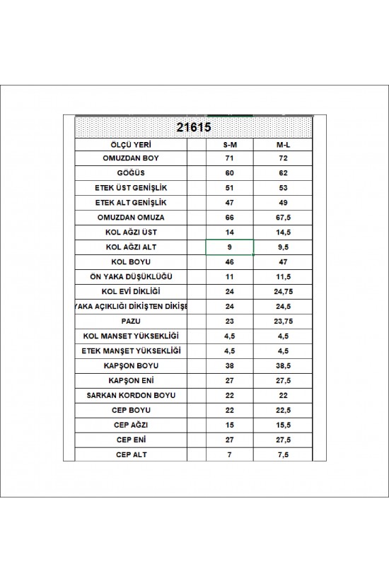 21615 KADIN 3 İP PENYE KOMPAKT ŞARDONLU SALAŞ OVERSİZE KAPŞONLU KANGURU CEPLİ SWEATSHIRT