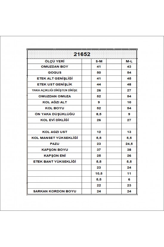 21652 KADIN 3 İP PENYE COMP. ŞARD. METAL FERMUARLI KAPŞONLU KANG CEPLİ GENİŞ SALAŞ KISA METAL FERM  SWETSHIRT