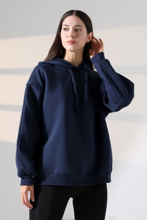 21966  KADIN 3 İP PENYE KOMPAKT ŞARDONLU SALAŞ OVERSİZE KAPŞONLU SWEATSHIRT 21966  KADIN 3 İP PENYE KOMPAKT ŞARDONLU SALAŞ OVERSİZE KAPŞONLU SWEATSHIRT