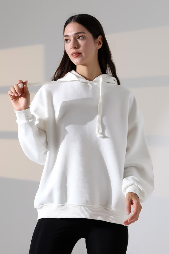 21966 KADIN 3 İP PENYE KOMPAKT ŞARDONLU SALAŞ OVERSİZE KAPŞONLU SWEATSHIRT 21966 KADIN 3 İP PENYE KOMPAKT ŞARDONLU SALAŞ OVERSİZE KAPŞONLU SWEATSHIRT