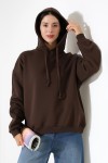 21966 KADIN 3 İP PENYE KOMPAKT ŞARDONLU SALAŞ OVERSİZE KAPŞONLU SWEATSHIRT 21966 KADIN 3 İP PENYE KOMPAKT ŞARDONLU SALAŞ OVERSİZE KAPŞONLU SWEATSHIRT