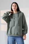 21966 KADIN 3 İP PENYE KOMPAKT ŞARDONLU SALAŞ OVERSİZE KAPŞONLU SWEATSHIRT 21966 KADIN 3 İP PENYE KOMPAKT ŞARDONLU SALAŞ OVERSİZE KAPŞONLU SWEATSHIRT