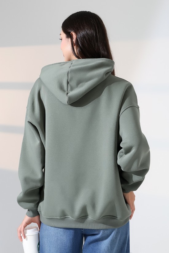 21966 KADIN 3 İP PENYE KOMPAKT ŞARDONLU SALAŞ OVERSİZE KAPŞONLU SWEATSHIRT 21966 KADIN 3 İP PENYE KOMPAKT ŞARDONLU SALAŞ OVERSİZE KAPŞONLU SWEATSHIRT