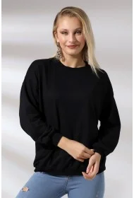 20814 KADIN OVERSİZE 2İP SALAŞ GENİŞ SWETSHIRT