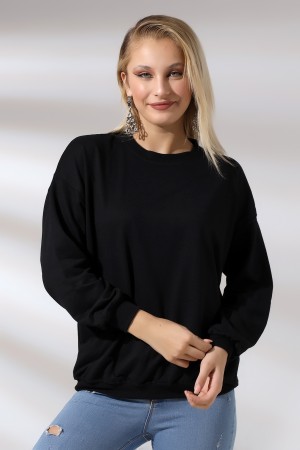 20814 KADIN OVERSİZE 2İP SALAŞ GENİŞ SWETSHIRT