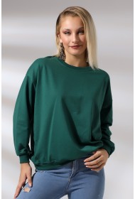 20814 KADIN OVERSİZE 2İP SALAŞ GENİŞ SWETSHIRT