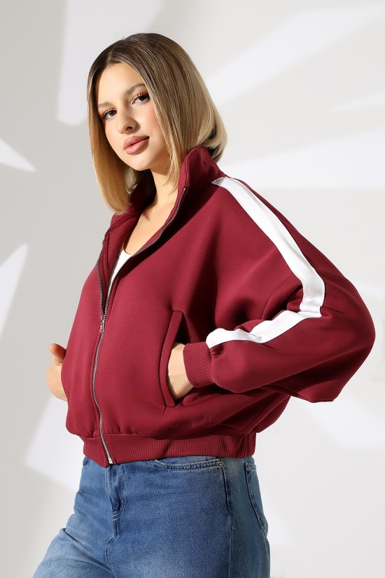 21954 KADIN 3 İP PENYE COMP. ŞARD.KOLLARI MİKROŞERİTLİ BOYDAN METAL FERMUARLI HAKİM YAKA FLOTA CEPLİ GENİŞ SALAŞ SWEATSHIRT 21954 KADIN 3 İP PENYE COMP. ŞARD.KOLLARI MİKROŞERİTLİ BOYDAN METAL FERMUARLI HAKİM YAKA FLOTA CEPLİ GENİŞ SALAŞ SWEATSHIRT