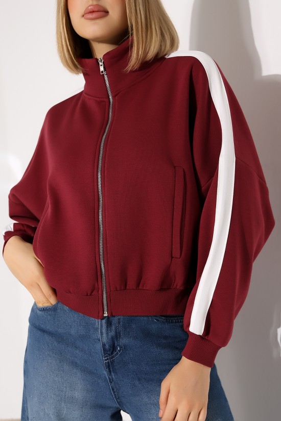 21954 KADIN 3 İP PENYE COMP. ŞARD.KOLLARI MİKROŞERİTLİ BOYDAN METAL FERMUARLI HAKİM YAKA FLOTA CEPLİ GENİŞ SALAŞ SWEATSHIRT 21954 KADIN 3 İP PENYE COMP. ŞARD.KOLLARI MİKROŞERİTLİ BOYDAN METAL FERMUARLI HAKİM YAKA FLOTA CEPLİ GENİŞ SALAŞ SWEATSHIRT