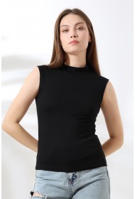 21757 KADIN KOLSUZ YARIM BALIKCI LYC VSK BLUZ 