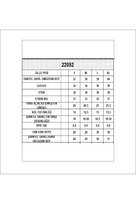 22052 KADIN ÖNÜ ARKASI VE ETEĞİ DANTELLİ FULL LYC RİB KOMPAKT BİYELİ ATLET 